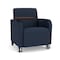 Lesro Siena Lounge Reception Guest Chair W/ Swivel Tablet, 27 in W 29.5 in L 32.5 in H SN1101 - alternate 1